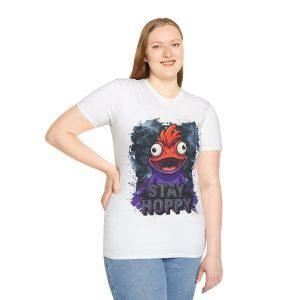 Camiseta dibujos animados rana Stay Hoppy   — Camiseta con estampado de rana adorable