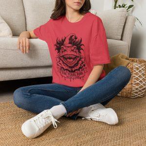 Feral Fool Graphic T-Shirt — Creepy Joker Monster Illustration
