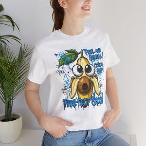 Peel-Perfect Shock! Banana Cartoon Tee