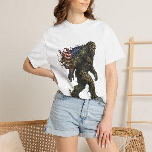 Bigfoot Patriot T-Shirt — American Flag Sasquatch Graphic Tee
