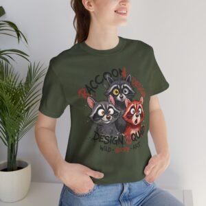 Raccoon Design Squad T-Shirt — Wild • Goofy • Art Graphic Tee