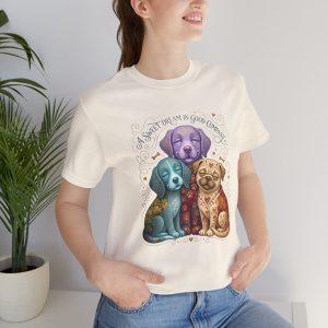 “A Sweet Dream in Good Company” Puppy Trio T‑Shirt