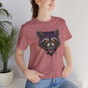 Raccoon Rage Graphic Tee — Ferocious Dripping Raccoon Head T-Shirt